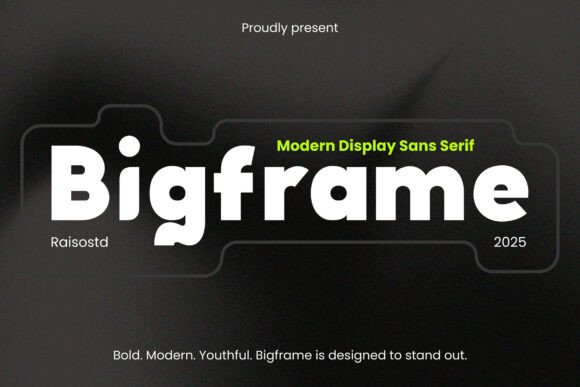 Bigframe: A Bold Display Font for Handmade Confidence