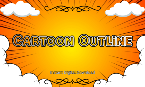 Cartoon Outline Font: Bold, Playful Display Type for Campaign Graphics