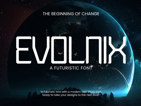 Evolnix: A Bold Display Font for Handmade Makers