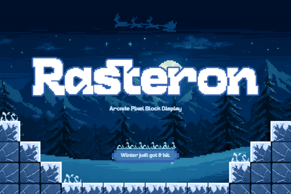 Rasteron: A Pixel-Perfect Display Font for Nostalgic Branding