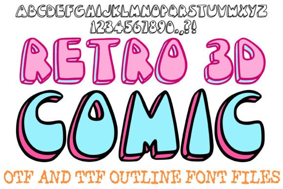 Retro 3D Comic Font for Editorial Playfulness