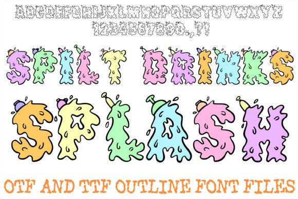 Spilt Drinks Splash: A Playful Display Font That Makes Your Brand Memorable