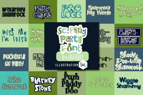 St. Patty Party Font Bundle for Small Business Branding