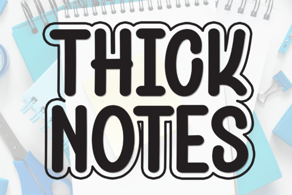 Thick Notes: A Handwritten Display Font with Heart